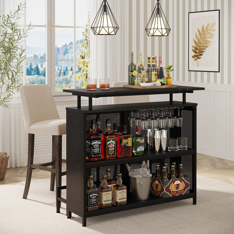 Bar unit with wine deals storage wildon home